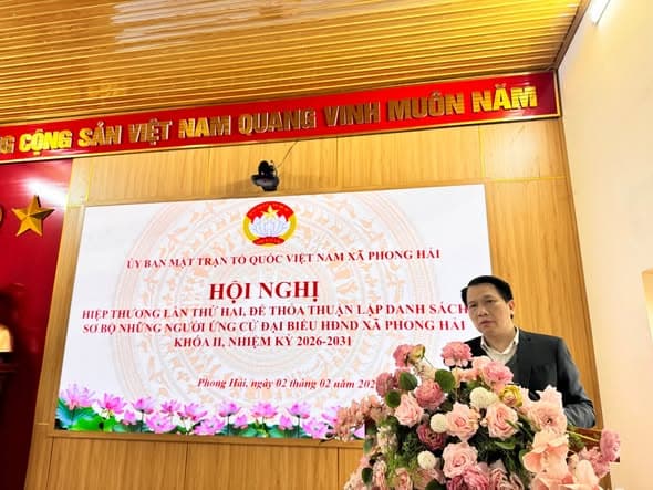 🌟 HỘI NGHỊ HIỆP THƯƠNG LẦN THỨ HAI – THỎA THUẬN LẬP DANH SÁCH SƠ BỘ NGƯỜI ỨNG CỬ ĐẠI BIỂU HĐND XÃ PHONG HẢI KHOÁ II, NHIỆM KỲ 2026 – 2031