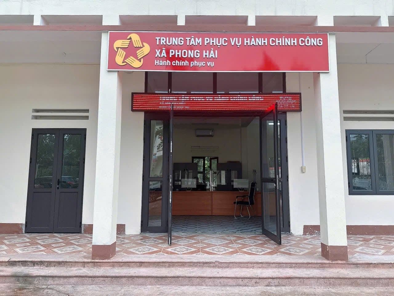 Trung tâm Phục vụ Hành chính công xã Phong Hải chính thức đi vào hoạt động từ ngày 01/7/2025